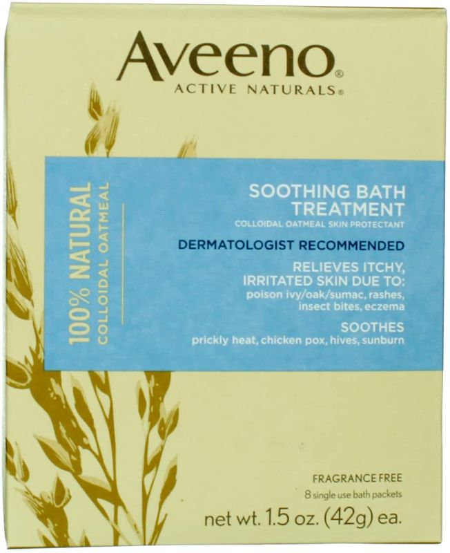 Photo 1 of Aveeno Soothing Bath Treatment, Fragrance Free, 8 ct (pack of 1) 
