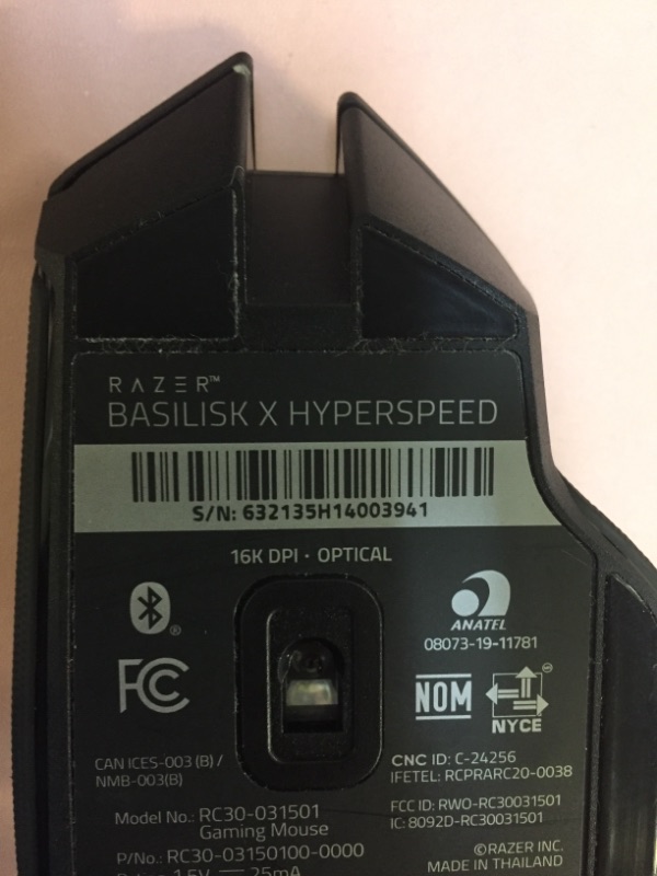 Photo 2 of Razer Basilisk X Hyperspeed Wireless Gaming Mouse: Bluetooth & Wireless Compatible, 16K DPI Optical Sensor, 6 Programmable Buttons, 450 Hr Battery, Classic Black
