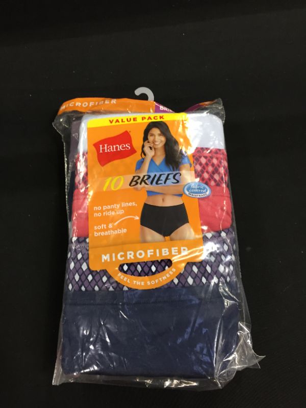 Photo 2 of Hanes Women's Cool Comfort Microfiber Briefs 10-pack,, Assorted, Size 6.0 Gtul
