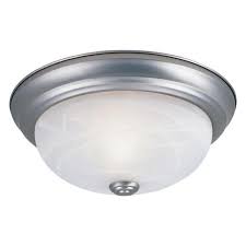 Photo 1 of Decorative Flushmount 14" Medium 2-Light Pewter Ceiling Flush Mount
