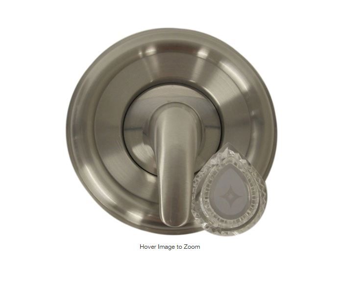 Photo 1 of 1-Handle Valve Trim Kit in Brushed Nickel for MOEN Tub/Shower Faucets (Valve Not Included)
