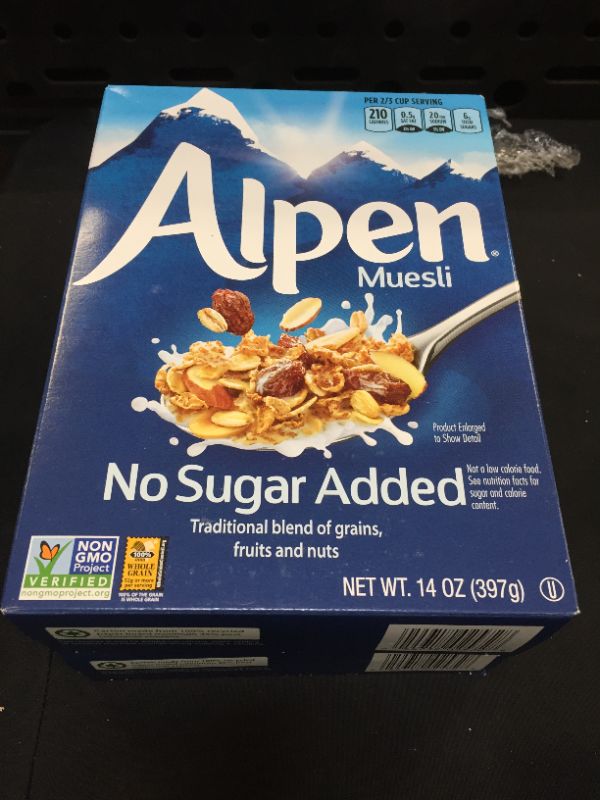 Photo 2 of Alpen Swiss Style Muesli Cereal No Sugar Added 14 oz, 2 pack best by Feb 1 2022 