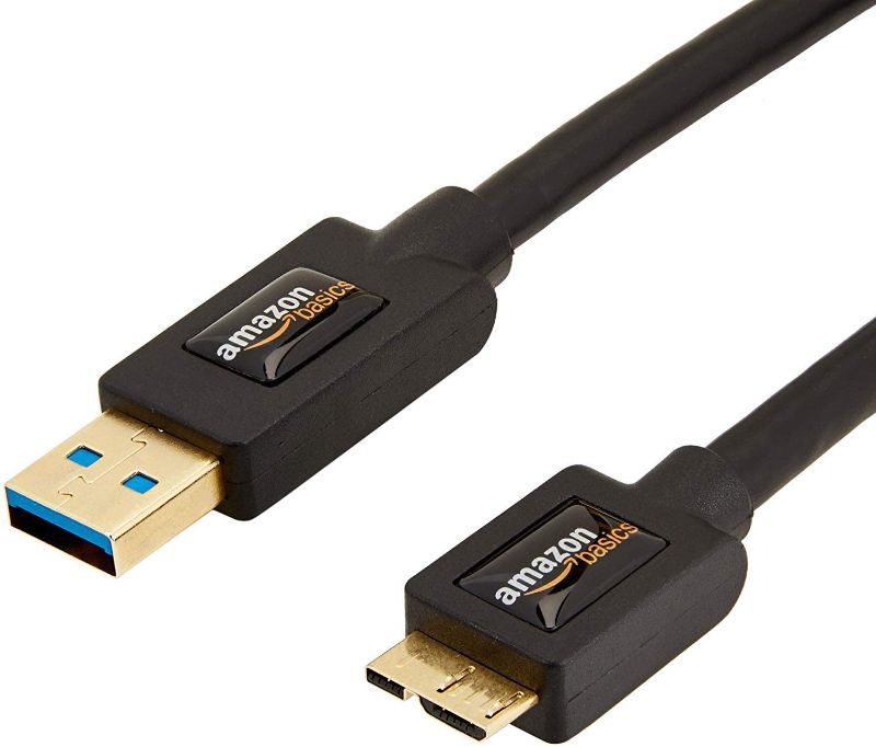 Photo 1 of Amazon Basics Z25K USB 3.0 Cable - A-Male to Micro-B - 3ft
