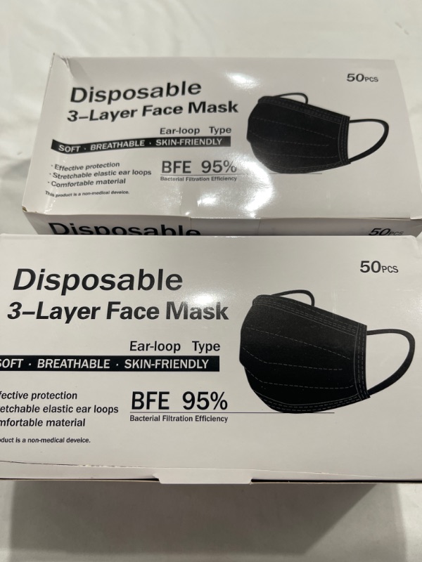 Photo 1 of 100 PACK DISPOSABLE MASK 