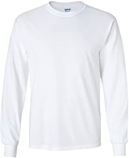 Photo 1 of Gildan Men's Ultra Cotton Long Sleeve T-Shirt, White, Large