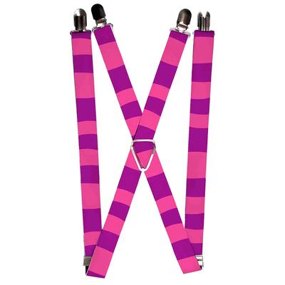 Photo 1 of Buckle-Down Suspenders-Cheshire Cat Stripe Pink/Purple