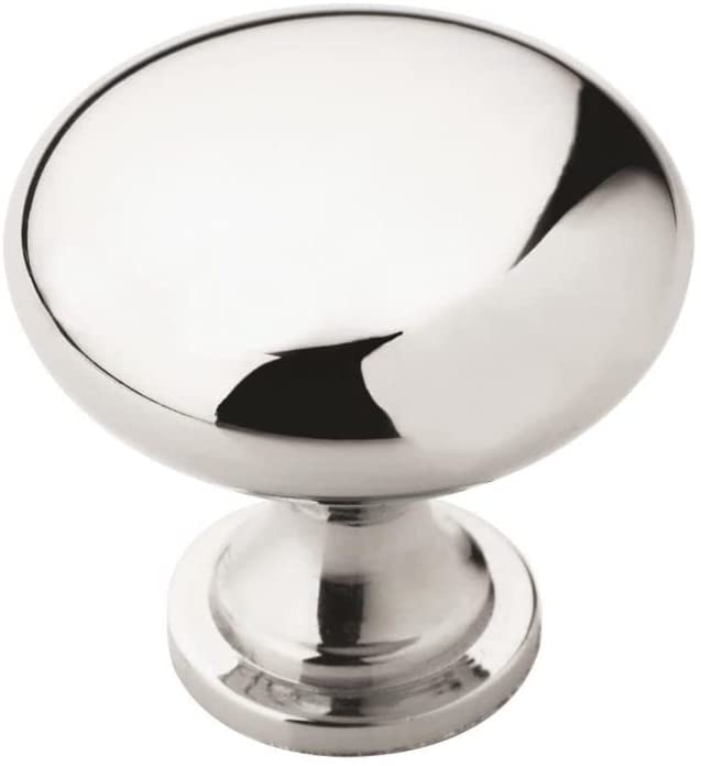 Photo 1 of Amerock | Cabinet Knob | Polished Chrome | 1-1/4 inch (32 mm) Diameter | Edona | 1 Pack | Drawer Knob | Cabinet Hardware, Pack of 2