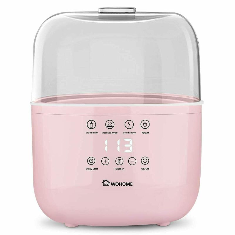 Photo 1 of WOHOME Bottle Warmer Sterilizer, Baby Bottle Warmer, with LED Display - PINK