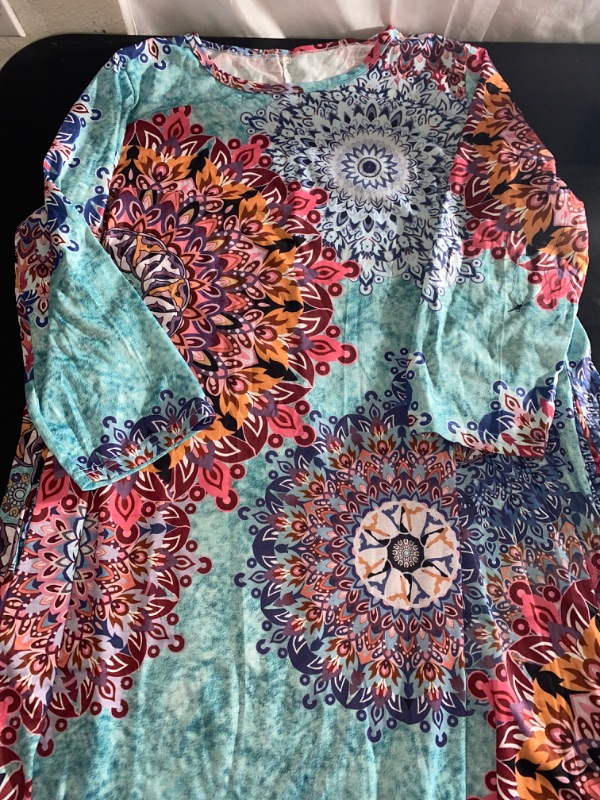 Photo 1 of Women's Loose Fit Floral Dress, 2XL 