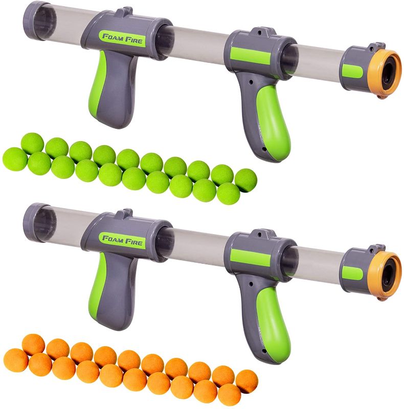 Photo 1 of GoSports Official Foam Fire Blasters - 2 Pack Toy Blasters & Replacement Bullet Balls – Fun for Accuracy Games and GoSports Foam Fire Shooting Games