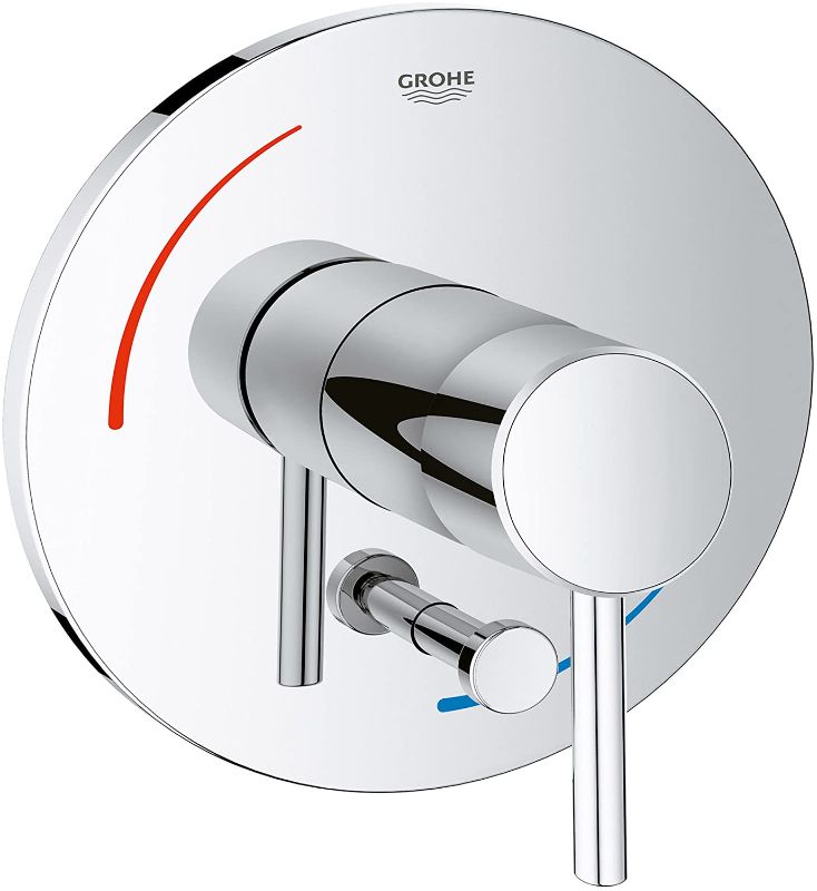 Photo 1 of Grohe 29102001 Concetto Pressure Balance Valve Trim with Diverter, 1, Starlight Chrome