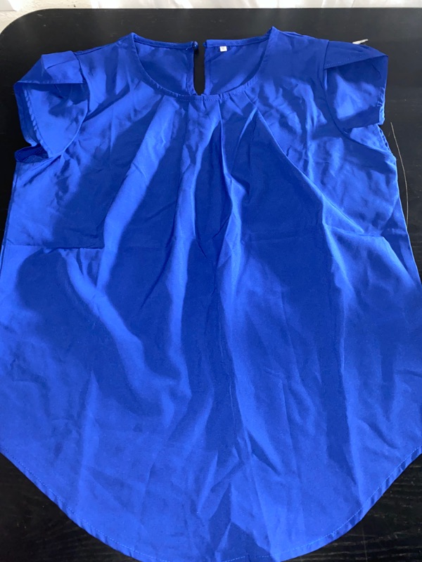 Photo 1 of Womens Loose Fit Sleeveless Top, Blue, Medium