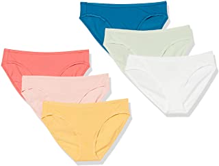 Photo 1 of Amazon Essentials Women's Cotton Bikini Brief Underwear, 6 Pack, Pretty Pops, Small