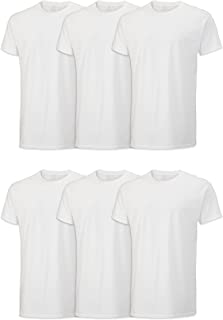 Photo 2 of Fruit of the Loom Men's Stay Tucked Crew T-Shirt, Classic Fit White, Large