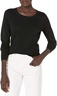 Photo 1 of Amazon Essentials Women's Lightweight Crewneck Sweater, Black, Medium