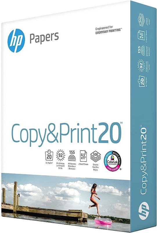 Photo 1 of hp Printer Paper | 8.5 x 11 Paper | Copy &Print 20 lb | 1 Ream Case - 500 Sheets| 92 Bright | Made in USA - FSC Certified | 200060