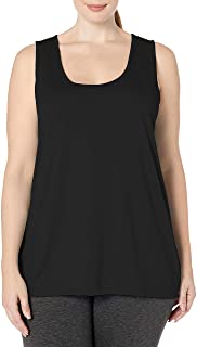 Photo 1 of JUST MY SIZE Women's Plus Size Cooldri Performance Scoopneck Tank Top, Black, 3XL