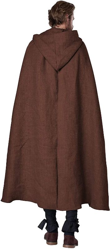 Photo 2 of California Costumes Brown Hooded Cloak for Adults, One Size Fits Most