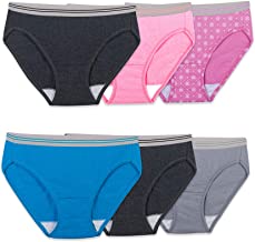 Photo 1 of Fruit of the Loom Women's Tag Free Cotton Bikini Panties, 6 Pack, Assorted Heathers, Size 7 (Large)