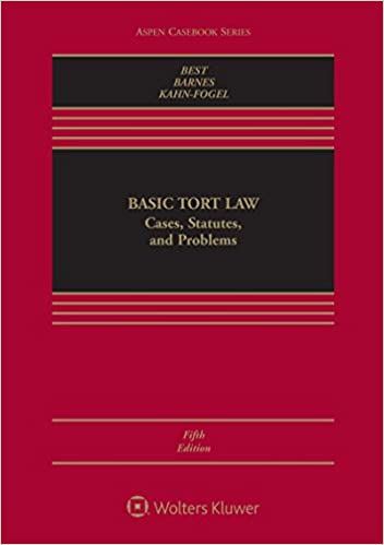 Photo 1 of Basic Tort Law: Cases, Statutes, and Problems (Aspen Casebook) 5th Edition, Hardcover USED