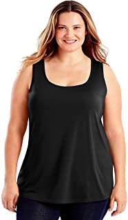 Photo 1 of Just My Size Cool DRI Scoop-Neck Women's Tank Top, Black, Pack of 2