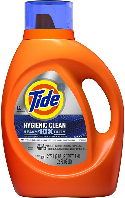 Photo 1 of  Tide Hygienic Clean Heavy 10x Duty Liquid Laundry Detergent, Original Scent, He Compatible, 59 Loads, 92 Fl Oz
