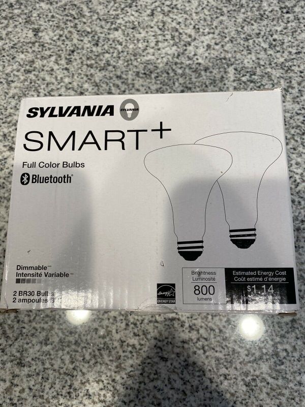 Photo 2 of 2 - SYLVANIA SMART+ Bluetooth LED Light Bulbs, BR30 9W Soft White, Dimmable,
