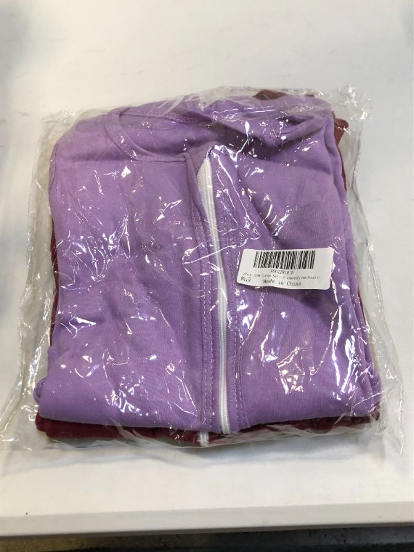 Photo 3 of 2 PCK COTTON SOFT&LIGHT SLEEVELESS SLEEP BAG WEARABLE BLANKET FOR BOYS AND GIRLS RED/PURPLE