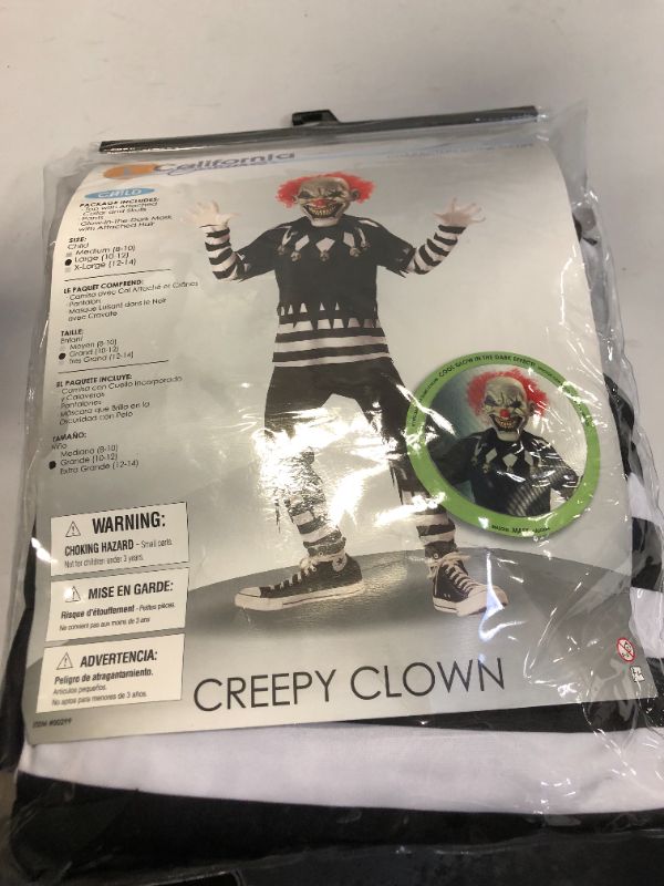 Photo 2 of Kids Creepy Clown Costume
SIZE LARGE
