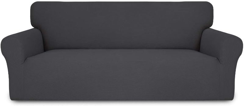 Photo 1 of Easy-Going Thickened Stretch Slipcover, Sofa Cover, Furniture Protector with Elastic Bottom, 1 Piece Couch Shield, Sturdy Fabric Slipcover for Pets,Kids,Children,Dog (Sofa,Gray)
