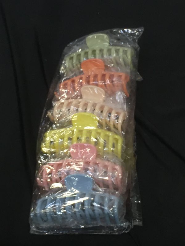 Photo 1 of 6 PCK LARGE HAIR CLIPS MULTI COLOR