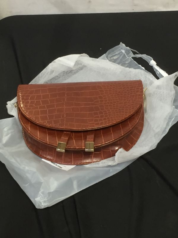 Photo 1 of FALASOSO CROSS BODY BAG BROWN FAUX LEATHER