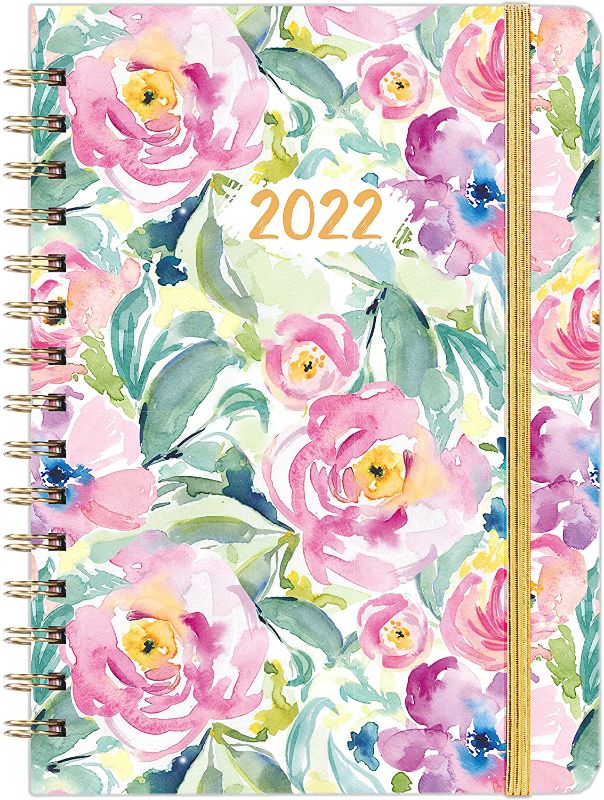 Photo 1 of 2 PACK - 2022 Planner - 2022 Weekly and Monthly Planner with Premium Thick Paper, 8.4" x 6.3", January - December 2022, 2022 Agenda with Twin-wire Binding and Elastic Closure