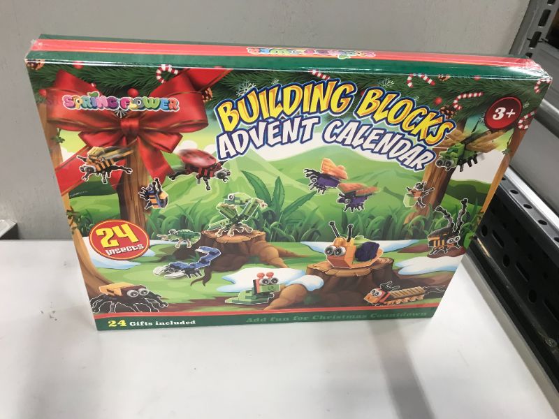 Photo 1 of SpringFlower Advent Calendar,Christmas Holiday Calendar with 24pcs Critters Building Blocks Set,24 Days Surprise Countdown,STEM Miniature Building Toys,Count Down Gift for Boys Girls
