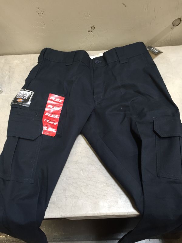 Photo 2 of Dickies Men's Flex Regular Fit Straight Leg Cargo Pants - Dark Navy Size 34x 30