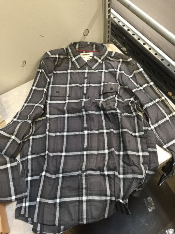 Photo 1 of GOODTHREAD MENS LONG SLEEVE BUTTON DOWN FLANNEL SHIRT GREY
SIZE LARGE