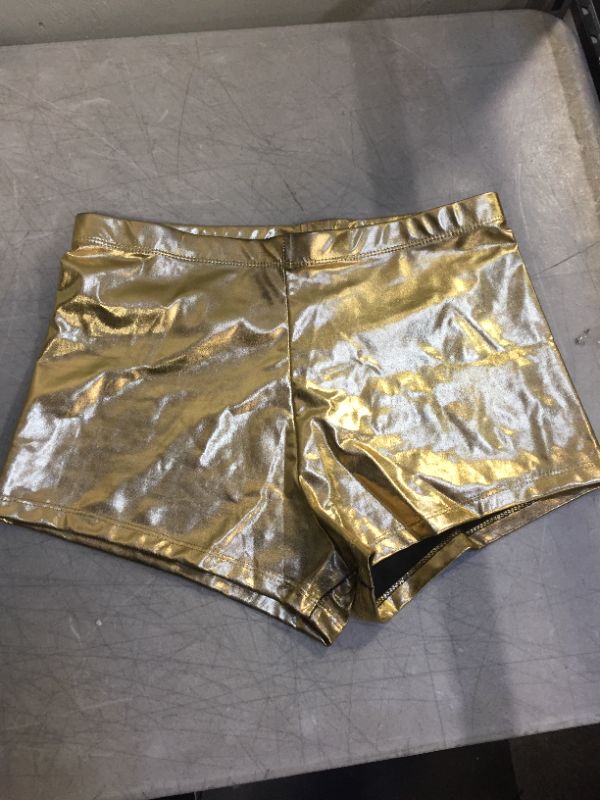 Photo 1 of GIRLS METALLIC GOLD SHORTS
SIZE MEDIUM