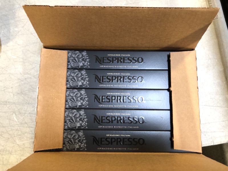 Photo 2 of 
Nespresso Capsules OriginalLine Ristretto Intenso Coffee Pods, Brews, Dark Roast Espresso Coffee, 50 Count (Pack of 5)

