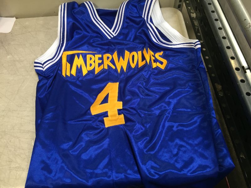 Photo 2 of borizcustoms Air Timberwolves Blue Basketball Jersey Stitch Royal Yellow Josh Framm
