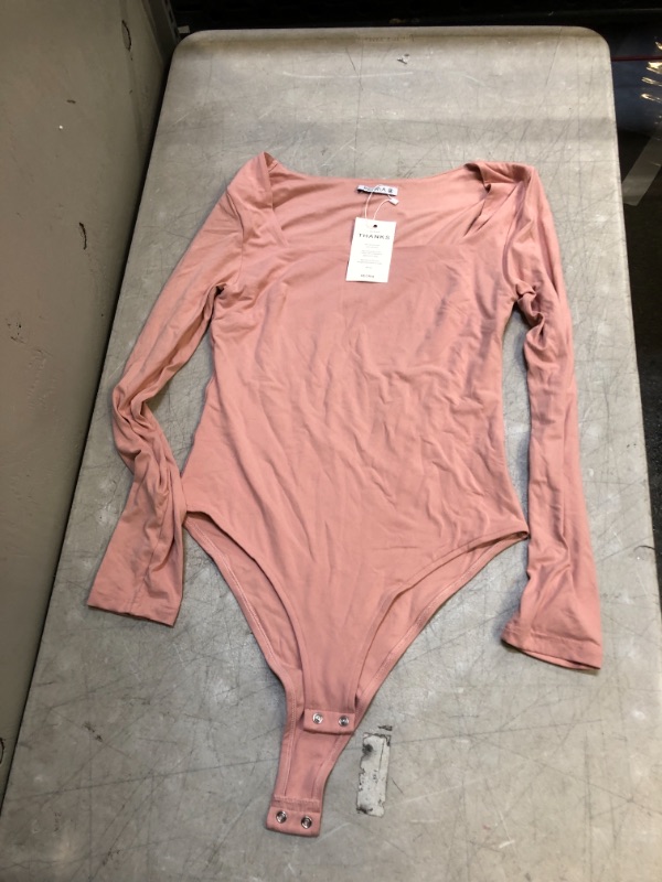 Photo 1 of Generic Pink Long Sleeve One Piece Swimsuit. Medium