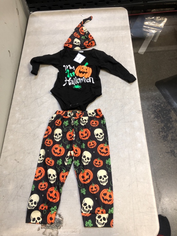 Photo 1 of Generic Black Halloween Themed Pajamas for Babies. Size 12-18M