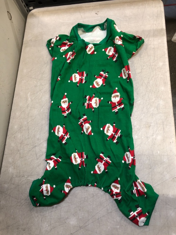 Photo 1 of Generic Green Christmas Themed Dog Pajamas. Medium