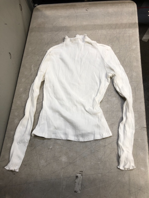 Photo 1 of Generic White Long Sleeve Blouse. Small