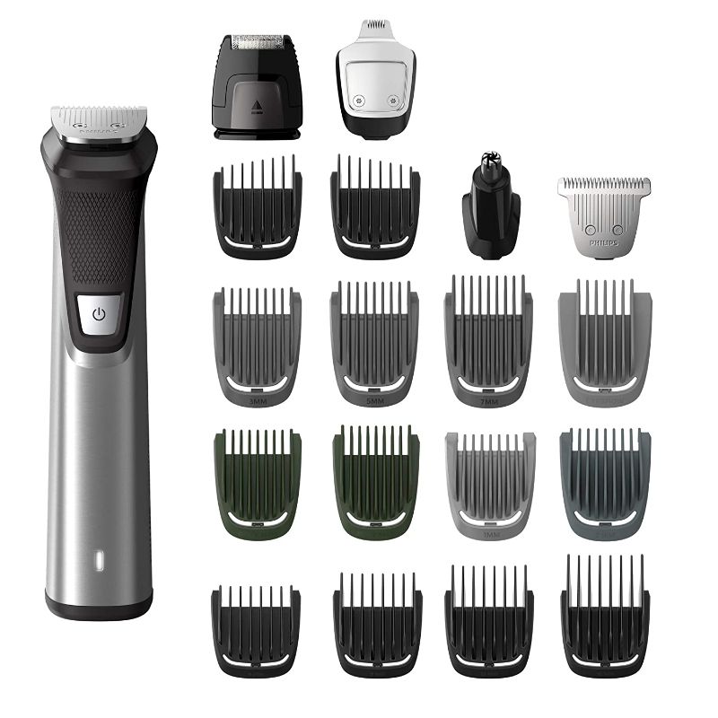 Photo 1 of Philips Norelco Multigroomer All-in-One Trimmer Series 7000, 23 Piece Mens Grooming Kit, Trimmer for Beard, Head, Body, and Face, NO BLADE OIL NEEDED, MG7750/49

