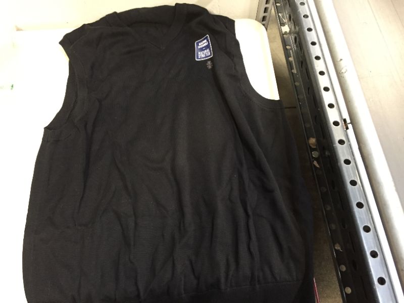 Photo 1 of IZOD mens Big and Tall Premium Essentials Solid V-neck 12 Gauge Vest Pullover Sweater

