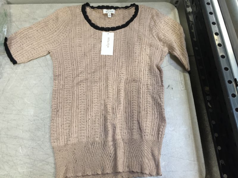 Photo 2 of Ella Moss Women's Cordelia Pretty Short Sleeve Sweater
