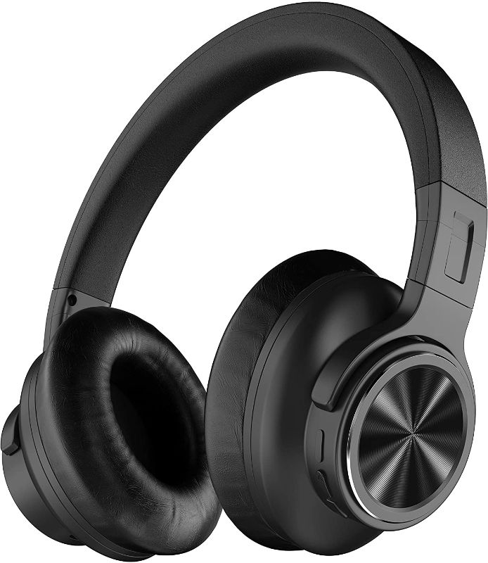 Photo 1 of FALWEDI Active Noise Cancelling Headphones Apt-X CVC8.0 48H Music Playtime Wireless Bluetooth Headphones with Microphone Type-c Fast Charging Deep Bass Over Ear Headset for Travel/Work, Black
