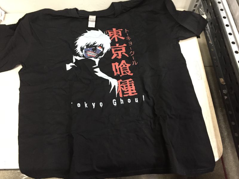 Photo 2 of  Men's Tokyo Ghoul Tshirts Kaneki Anime Unisex Shirts Short Sleeve Cotton Classic Tee