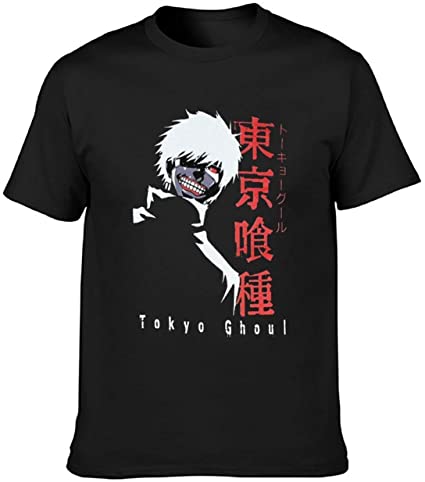 Photo 1 of  Men's Tokyo Ghoul Tshirts Kaneki Anime Unisex Shirts Short Sleeve Cotton Classic Tee