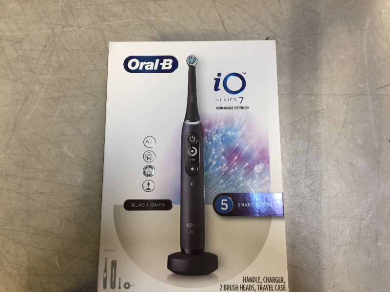 Photo 5 of Oral-B iO Series 7 Electric Toothbrush with 1 Replacement Brush Head, Black Onyx
